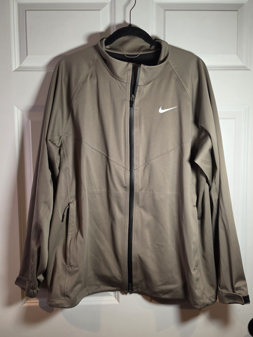 Nike Storm Fit Mens Golf Jacket ADV Waterproof Olive Grey Size L
